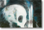 "	st. petri schnee: alles verlorene findet man wieder, nur die verlorene zeit, die findet man nicht", Öl auf Leinwand, 100x150 cm