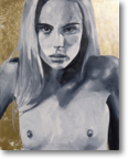 "les anges aux mains sales", Öl und Gold auf Leinwand, 80x100 cm